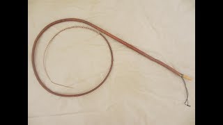 Making a kangaroo leather bullwhip 16 Finishing the belly [upl. by Renruojos]