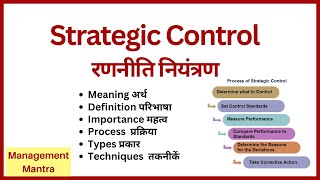 Strategic Control  Meaning Process Techniques Types [upl. by Bebe]