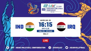 LIVE COURT 2  IND VS IRQ  22ND ASIAN SRMENS VOLLEYBALL CHAMPIONSHIP [upl. by Ahsiemat]