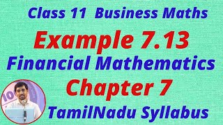 Class 11 Business Maths Financial Mathematics Example 713 Chapter 7 Types of annuities AlexMaths [upl. by Borg]