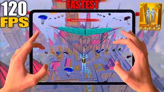 FASTEST HANDCAM GAMEPLAY 5 FINGER  GYROSCOPE  iPad Pro 4th ❤️‍🔥 PUBG MOBILE [upl. by Stavros]