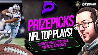 🏈 NFL PrizePicks Today  SNF Top Plays🏈Sunday Night Football  49ers vs Cowboys [upl. by Charmain23]