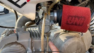 Leaking Carb Fix  How To Clean Your Carburetor On Pit Bike [upl. by Odraleba]