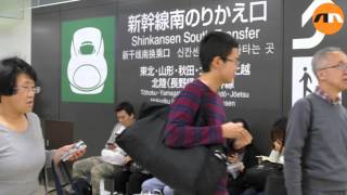 Crowded Tokyo Station on the first day of Golden Week [upl. by Ellehcal553]