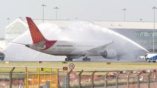 Air India 787 Dreamliner  inaugural Birmingham flight [upl. by Eelorac]