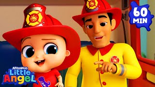 Community Fire Fighters  Fun with Baby John  Little Angel Nursery Rhymes amp Kids Songs [upl. by Fusco5]