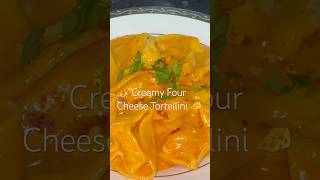 Creamy four cheese tortellini  creamy pasta shorts pastarecipe [upl. by Toddy]