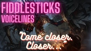 Fiddlesticks Voice Lines English Subtitled  League of Legends [upl. by Nnaeirb335]