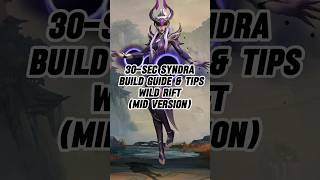 Quick Syndra Build Guide amp TipsMid Version  League Of Legends Wild Rift [upl. by Meggy]