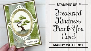 Treasured Kindness Thank You Card  Stampin Up® [upl. by Slaby116]