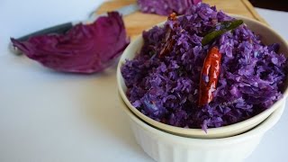 Kerala cabbage thoranRed cabbage recipeSauteed cabbage recipe [upl. by Odnavres771]