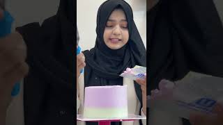 Sharp cake icing tutorial  cake tutorial for beginners at home [upl. by Ellenid]