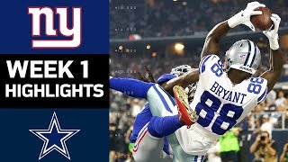 Giants vs Cowboys  NFL Week 1 Game Highlights [upl. by Otis]