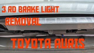 TOYOTA AURIS 3 rd brake light removal  Toyota Auris brake lights [upl. by Ahsieker]