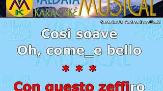 Santa Lucia Andrea Bocelli Karaoke [upl. by Chenee]