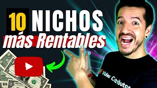 Los 10 NICHOS Más RENTABLES en YouTube para 2024 [upl. by Kinghorn869]