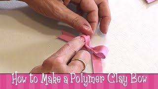 Polymer Clay Tutorial  How to Make a Bow [upl. by Budwig25]