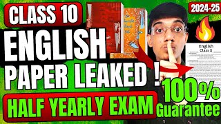 English Paper Leaked Half Yearly Class 10 🤯  Class10 English important questions  exphub [upl. by Polky]