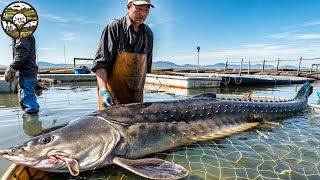 Sturgeon farming How the Chinese make billions  from breeding and harvesting Sturgeon [upl. by Rednaskela777]