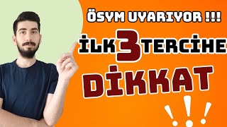 ÖSYM UYARIYOR  İLK 3 TERCİHE DİKKAT  2024 YKS TERCİHLERİ [upl. by Adym]