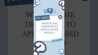 What is the Deadline to Appeal an SSD Denial [upl. by Genevra]