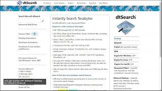 dtSearch – Text Retrieval  Full Text Search Engine Demo Video [upl. by Ayoted]