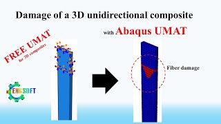 Abaqus UMAT for damage of three dimensional 3D fiber reinforced composites [upl. by Lonee139]