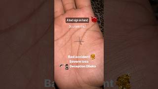 Do you know this bad sign on hand  cross on life line palmistry shorts insta safety care [upl. by Bradman]