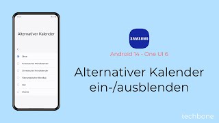 Alternativer Kalender einblenden oder ausblenden  Samsung Android 14  One UI 6 [upl. by Anitnahs]