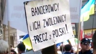 Protest Polaków przeciw pochodowi Ukraińców w Przemyślu 26062016 [upl. by Nageet]