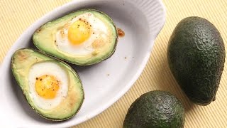 Avocado Baked Eggs Recipe  Laura Vitale  Laura in the Kitchen Episode 938 [upl. by Georgianne553]