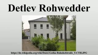 Detlev Rohwedder [upl. by Akinhoj292]