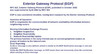 Exterior Gateway Protocol EGP [upl. by Wawro73]