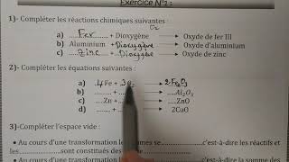 Série dexercices sur loxydation de quelques métaux dans lair humide 3AC international [upl. by Anni891]