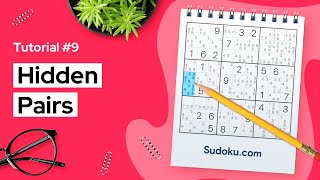 Hidden pairs  a Sudoku technique for beginners [upl. by Gnilyarg]