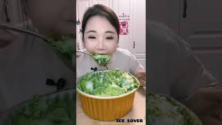 ASMR ice eating  YY amp QIAN EATING ICE with MATCHA POWDER AND ICE CHIPS  Ice Lover [upl. by Mechling]