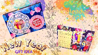 Calendar 2024  New Year Gift Idea  Desk Calendar Tutorial  Desk Calendar Making  Handmade Gift [upl. by Aracaj]