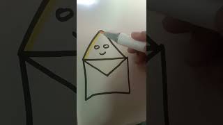 Easy drawing of envelope ✉️envelope falakkunjactivity shortsfeed easydrawing shortvideo colors [upl. by Marka]