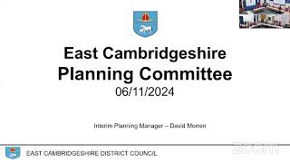 East Cambridgeshire District Council  Planning Committee  6th November 2024 [upl. by Blayne308]