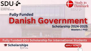 Danish Government Scholarship 2024 at Southern Denmark University SDU  Fully Funded Scholarships [upl. by Natsirt]