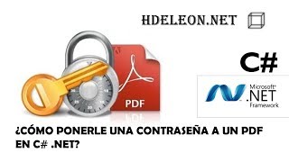 ¿Cómo ponerle una contraseña a un archivo pdf en C Net  itextsharp encrypt [upl. by Gavrila236]