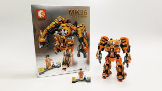 LEGO SEMBO BLOCK 60020 MK 36 IRON MAN HULKBUSTER MECHA BUILDING [upl. by Adnarrim608]