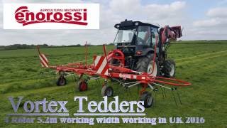 Enorossi Vortex 4 Rotor Tedder working in UK 2016  Exclusively distributed by AMIA [upl. by Darn711]