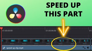 Speed Up Only Certain Part of Clip DaVinci Resolve [upl. by Eedolem]