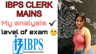 IBPS CLERK MAINS ANALYSIS My attempts bankingexams ibps ibpsclerk [upl. by Anehs969]