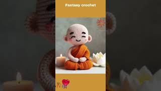 Woollen Zen knitted Buddhist monk thinks of Eternity Your dose of inspiration crochet monk art [upl. by Ammej]