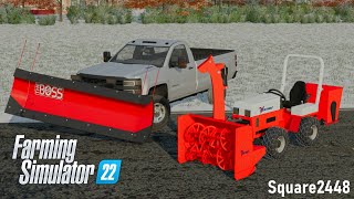 Snow Removal With Ventrac Tractor amp Silverado  FS22 [upl. by Hannaj]