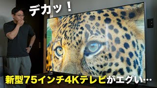 【デカっ！】新型75インチ4K テレビきた！この性能でこの価格はヤバいわ…【ハイセンス2024年モデル】 [upl. by Samtsirhc]