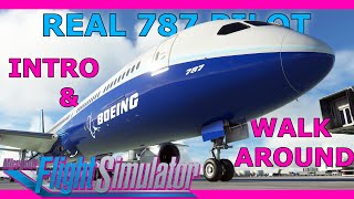 Boeing 787 Dreamliner Introduction and Walkaround With a Real 787 Pilot MSFS [upl. by Loss]