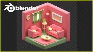 Blender 3D Beginner Tutorial Smooth 3D Living Room [upl. by Ali]